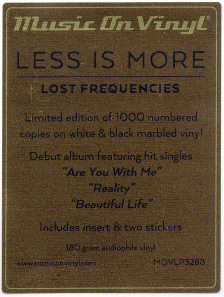 Lost Frequencies – Less Is More (2LP color)